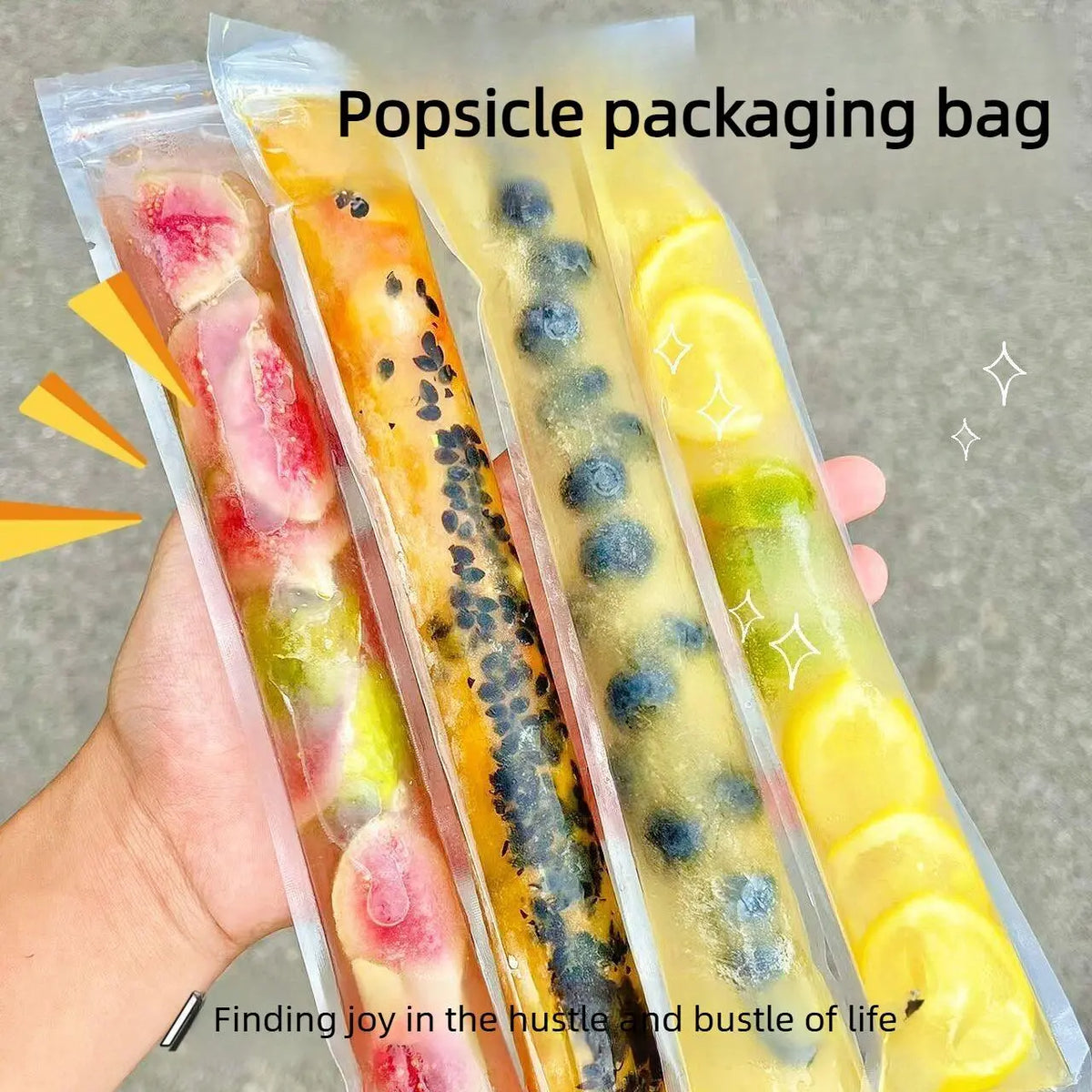✨🧊50 PCS Food-grade disposable popsicle bags