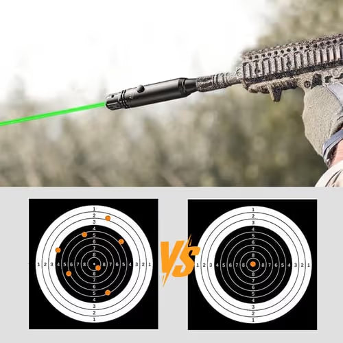 Laser Bore Sight Kit Multiple Calibers– Red & Green Dot Alignment Set for .177–12GA Compatible Firearms
