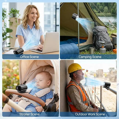 Semiconductor Clip-On Fan - Portable Car & Desk Cooler