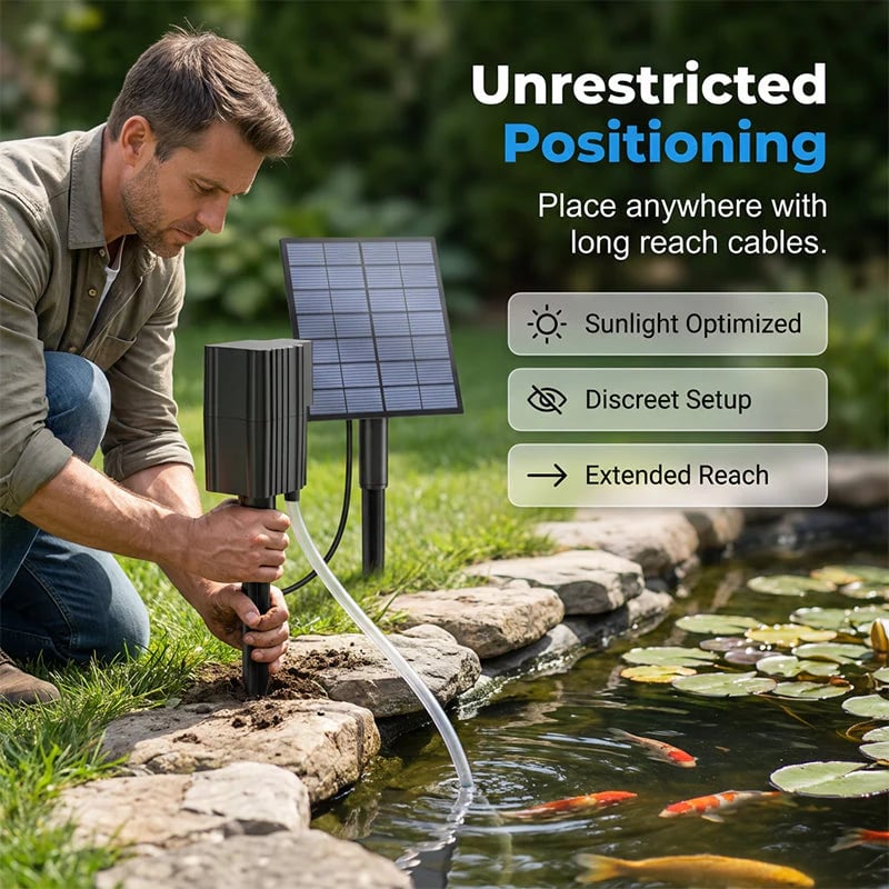 ☀️Solar Pond Aerator with Air Pump💨