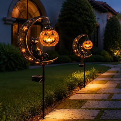 🎃 Halloween Early Bird Sale | Pumpkin Moon Garden Stake Light