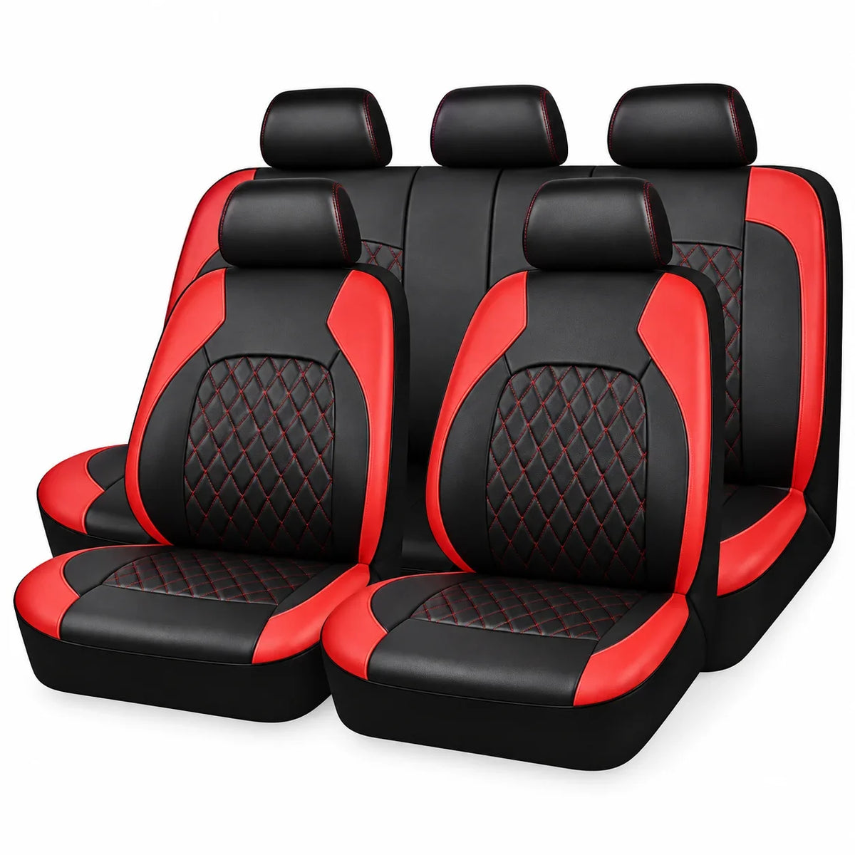9-Piece Universal Fit Leather Car Seat Cover Set