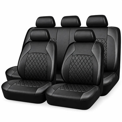 9-Piece Universal Fit Leather Car Seat Cover Set