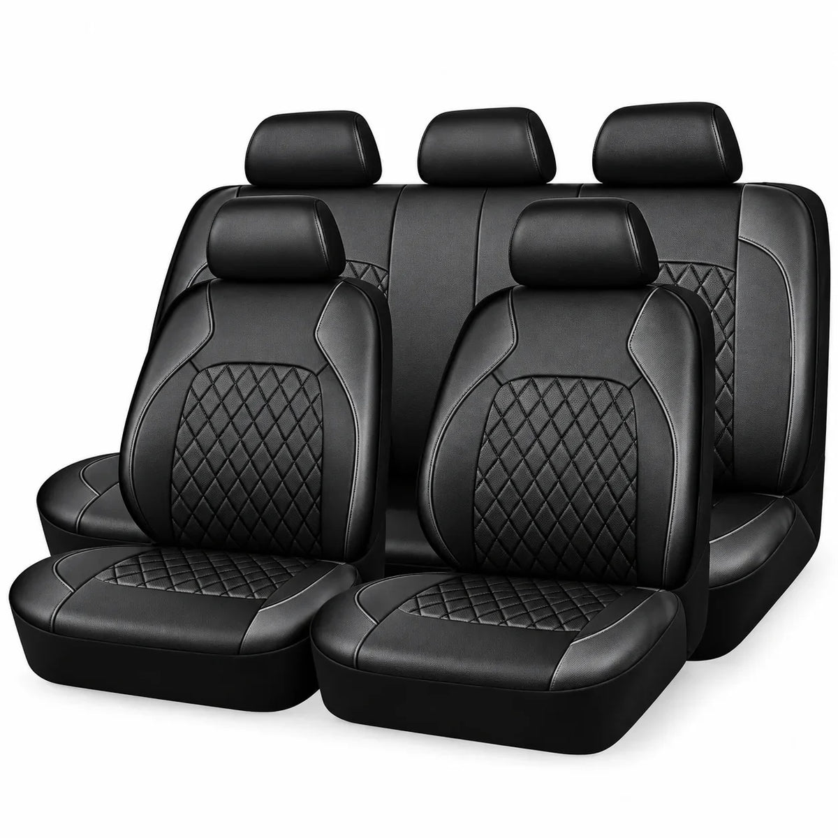 9-Piece Universal Fit Leather Car Seat Cover Set