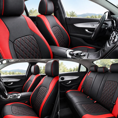 9-Piece Universal Fit Leather Car Seat Cover Set