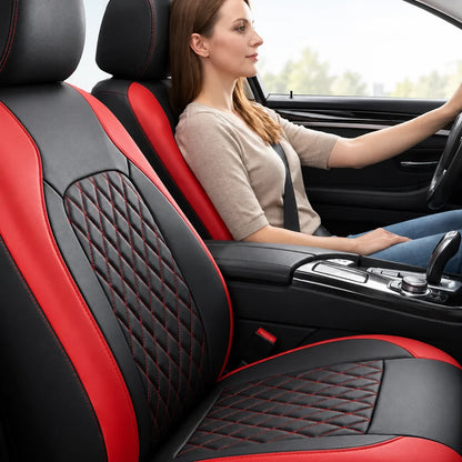 9-Piece Universal Fit Leather Car Seat Cover Set