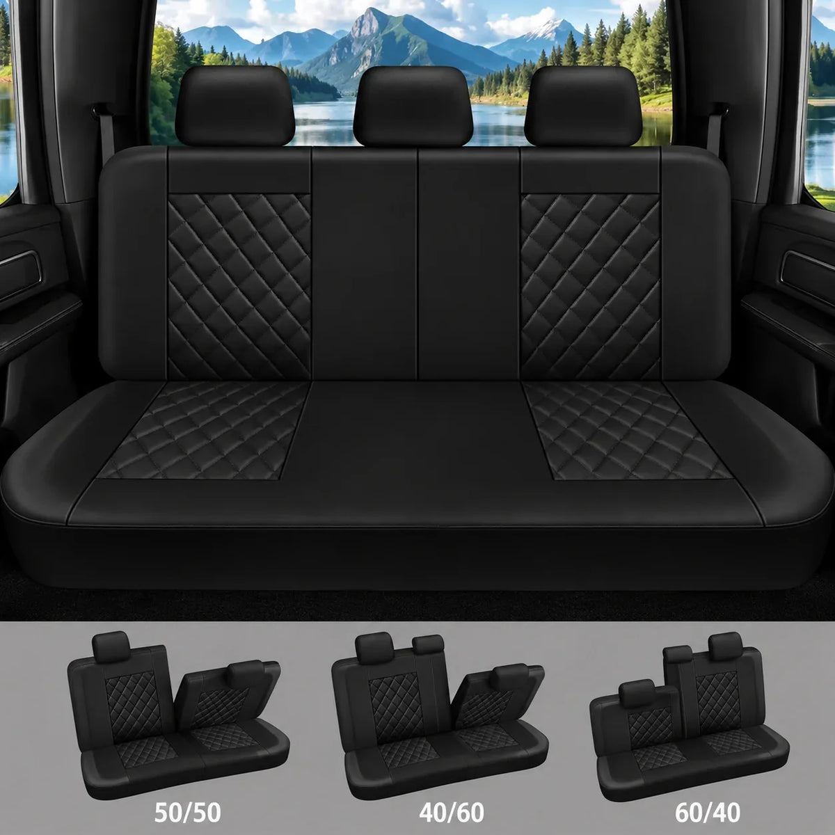 9-Piece Universal Fit Leather Car Seat Cover Set