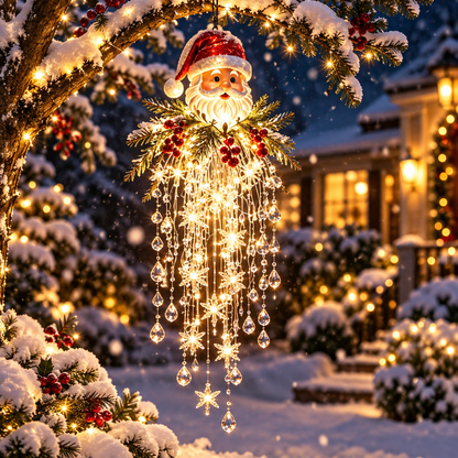 ❄️🎅Crystal Cascade Christmas Snowflake LED Hanging Light