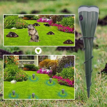 ☘️Outdoors Solar Powered Waterproof Screw Mole Repellent🌸