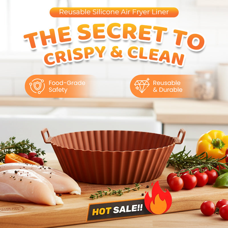 🔥 6-Piece Silicone Air Fryer Baking Tray Set – Non-Stick, Reusable & Easy to Clean