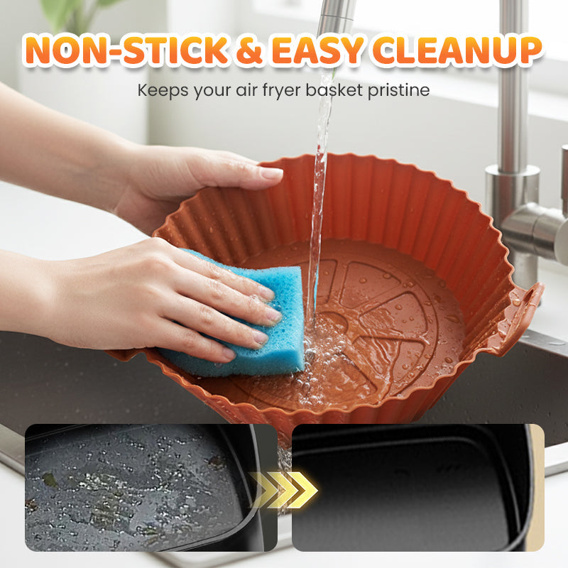 🔥 6-Piece Silicone Air Fryer Baking Tray Set – Non-Stick, Reusable & Easy to Clean