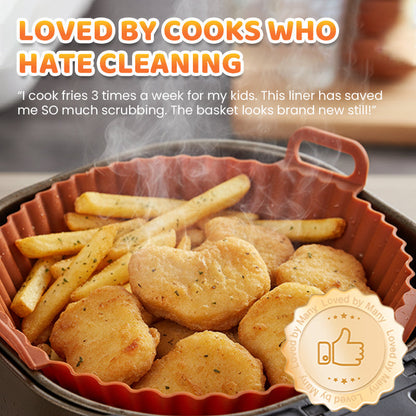 🔥 6-Piece Silicone Air Fryer Baking Tray Set – Non-Stick, Reusable & Easy to Clean