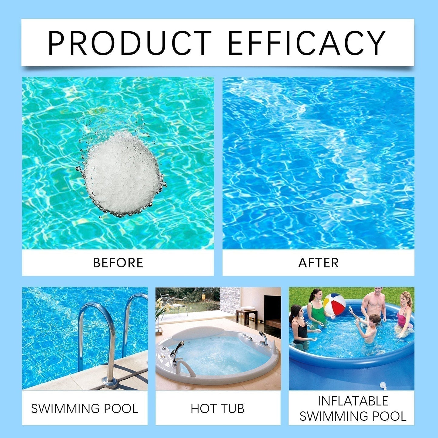 🏊 ♂️ Pool Cleaning Tablets for 🌊✨ Clean Water
