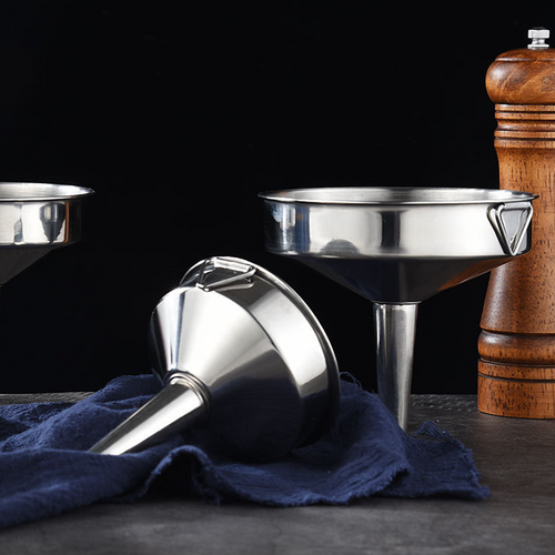 🍳 Stainless Steel Kitchen Funnel – Multi-Purpose, Space-Saving Pouring Tool