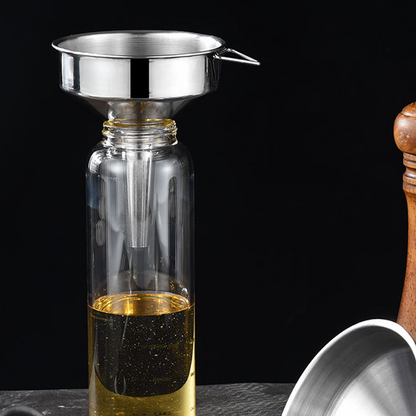 🍳 Stainless Steel Kitchen Funnel – Multi-Purpose, Space-Saving Pouring Tool