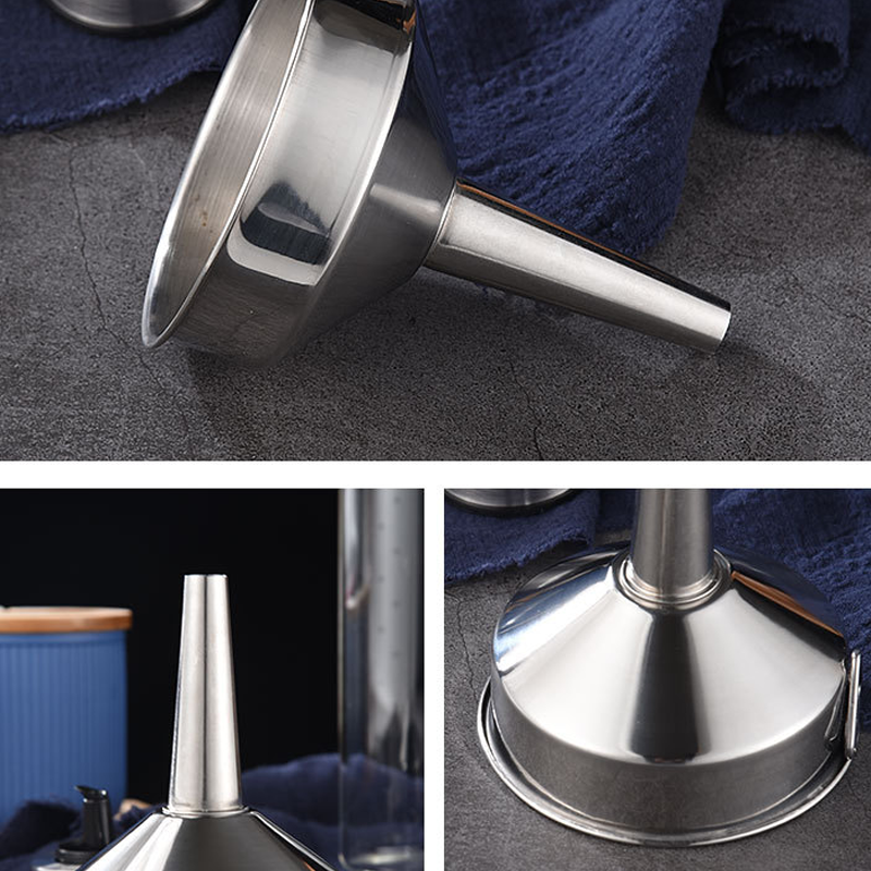 🍳 Stainless Steel Kitchen Funnel – Multi-Purpose, Space-Saving Pouring Tool