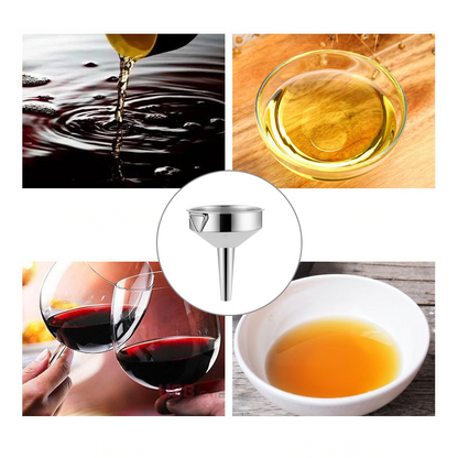 🍳 Stainless Steel Kitchen Funnel – Multi-Purpose, Space-Saving Pouring Tool