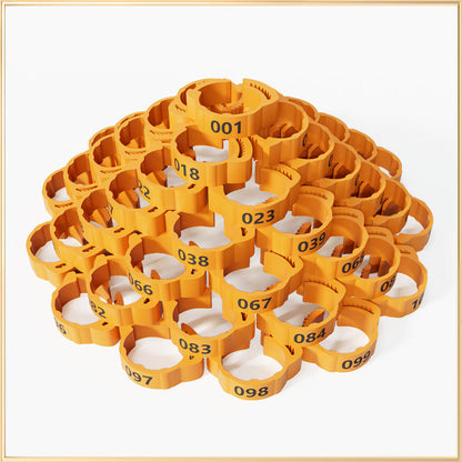 🐔 Adjustable Snap-On Poultry Leg Bands – Reusable Chicken & Bird Identification Rings