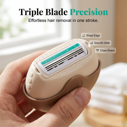 Portable, dry and wet women's hair removal shaver