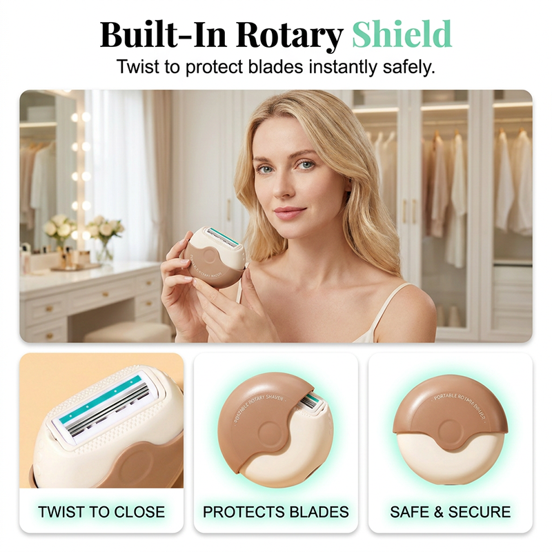 Portable, dry and wet women's hair removal shaver