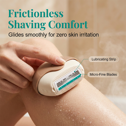 Portable, dry and wet women's hair removal shaver