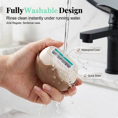 Portable, dry and wet women's hair removal shaver