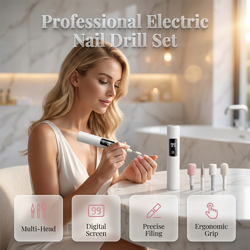 💅✨Professional Electric Nail Polisher –99-speed Multiple heads for shaping & buffing🌟💎
