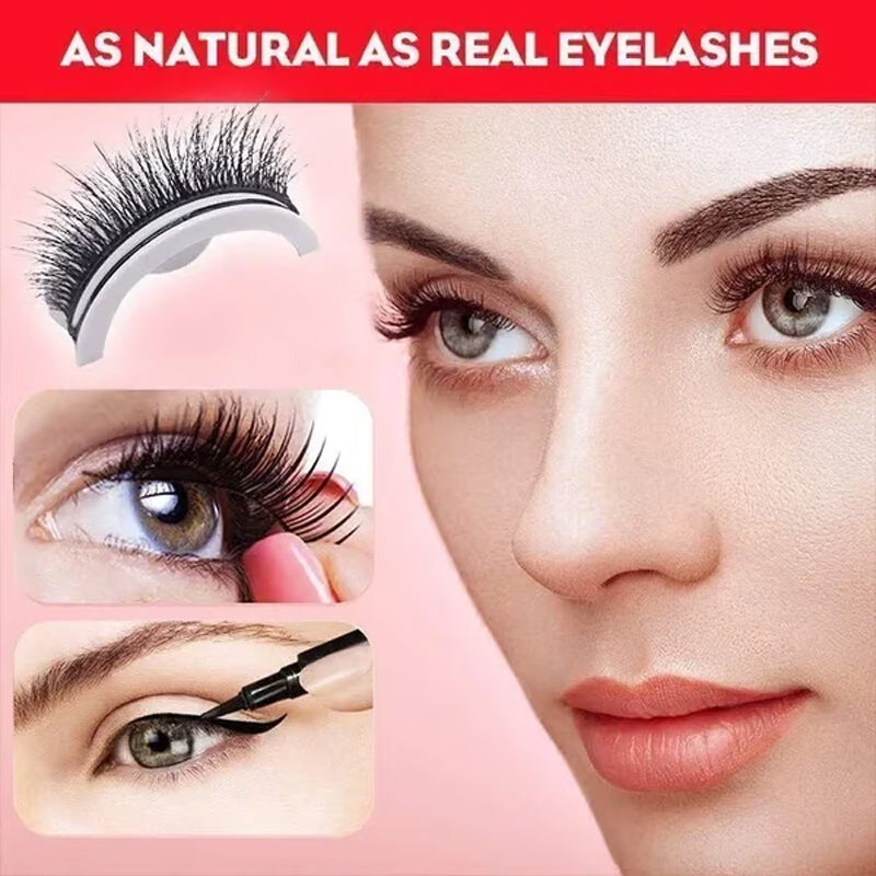 🔥🌺Glue-Free Self-Adhesive Lashes – 3-Second, Natural & Reusable