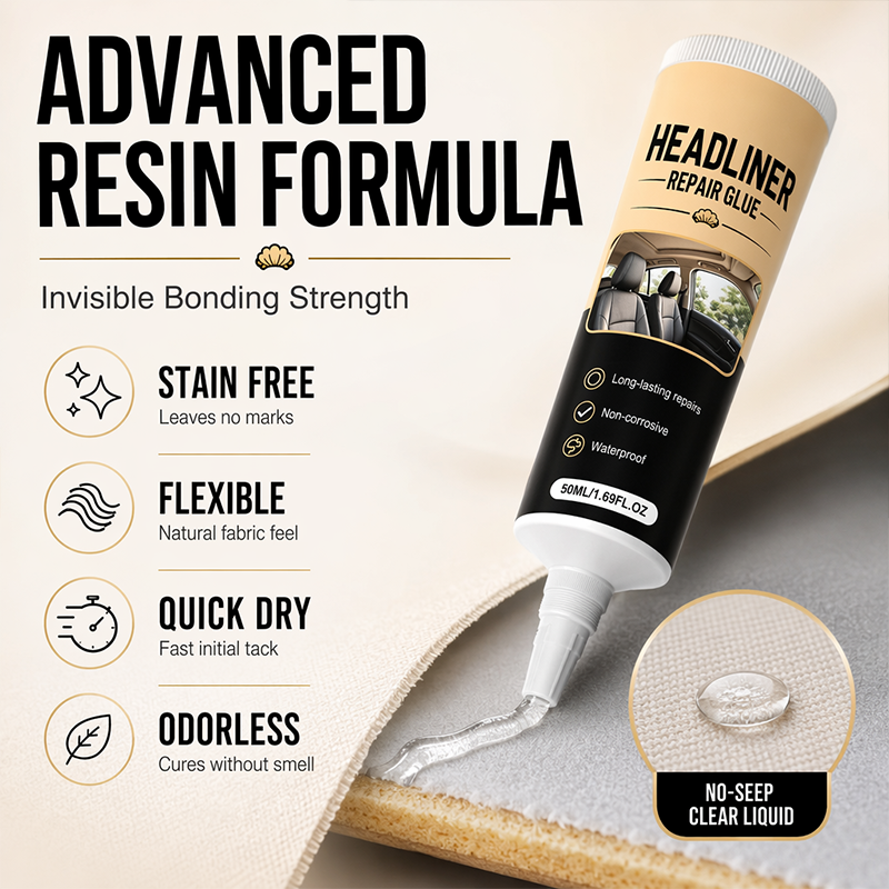 🚗 Waterproof Car Headliner Repair Glue, High Strength Adhesive for Sagging Car Ceiling & Interior