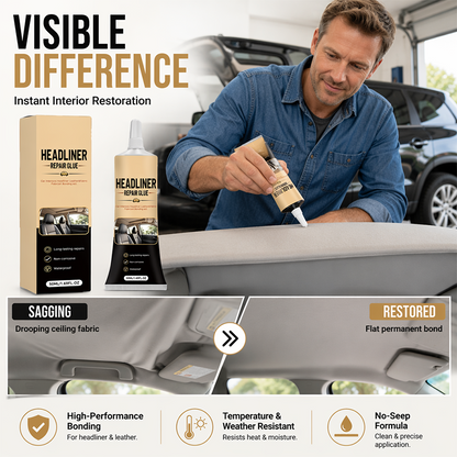 🚗 Waterproof Car Headliner Repair Glue, High Strength Adhesive for Sagging Car Ceiling & Interior