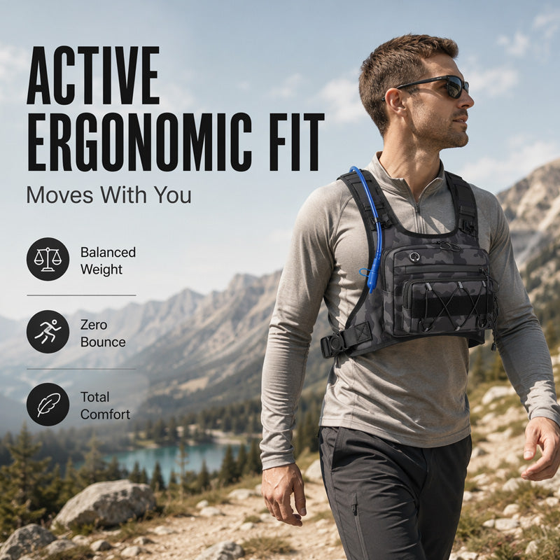 Multi-Functional Tactical Chest Bag – Waterproof & Adjustable Fit Design