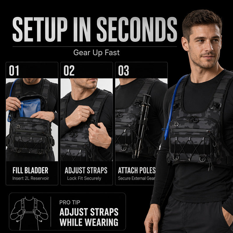 Multi-Functional Tactical Chest Bag – Waterproof & Adjustable Fit Design