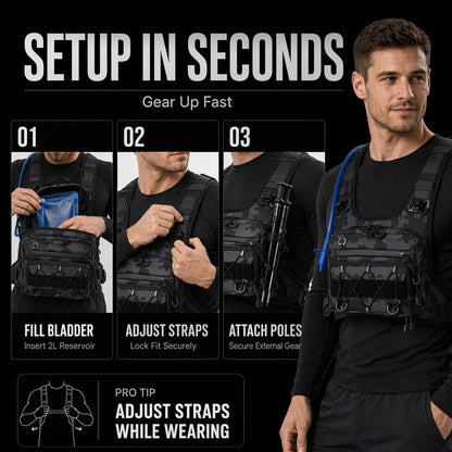 Multi-Functional Tactical Chest Bag – Waterproof & Adjustable Fit Design
