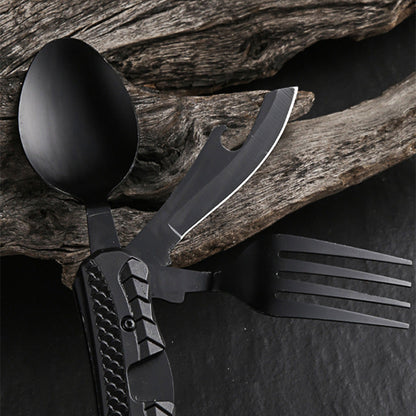🎉🏕️Must-have for outdoor trips 🍴🥄4-In-1 Outdoor Folding Multifunctional Tableware
