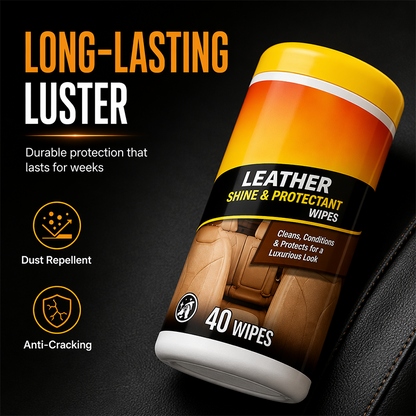 3-in-1 Leather Car Wipes – Clean & UV Protection Formula