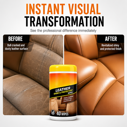 3-in-1 Leather Car Wipes – Clean & UV Protection Formula