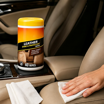 3-in-1 Leather Car Wipes – Clean & UV Protection Formula