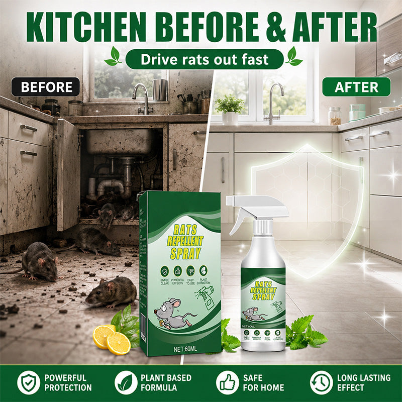 Natural Plant Rodent Repellent Spray – Safe & Non-Corrosive Formula