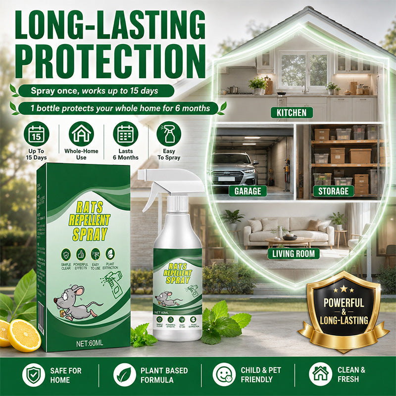 Natural Plant Rodent Repellent Spray – Safe & Non-Corrosive Formula