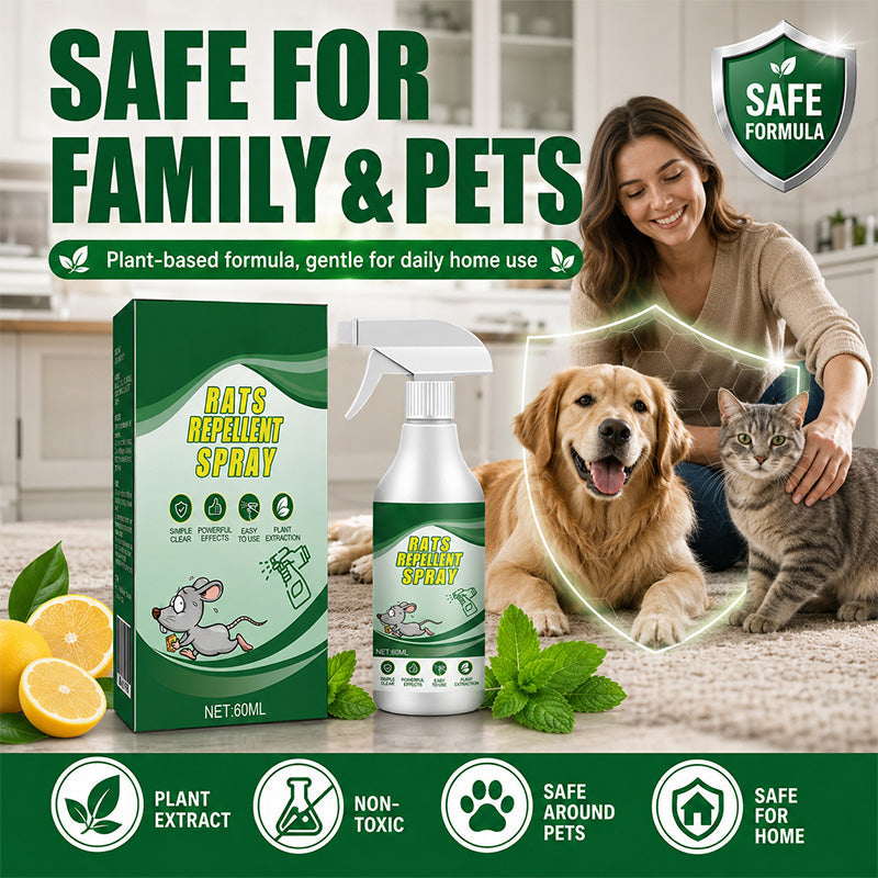 Natural Plant Rodent Repellent Spray – Safe & Non-Corrosive Formula