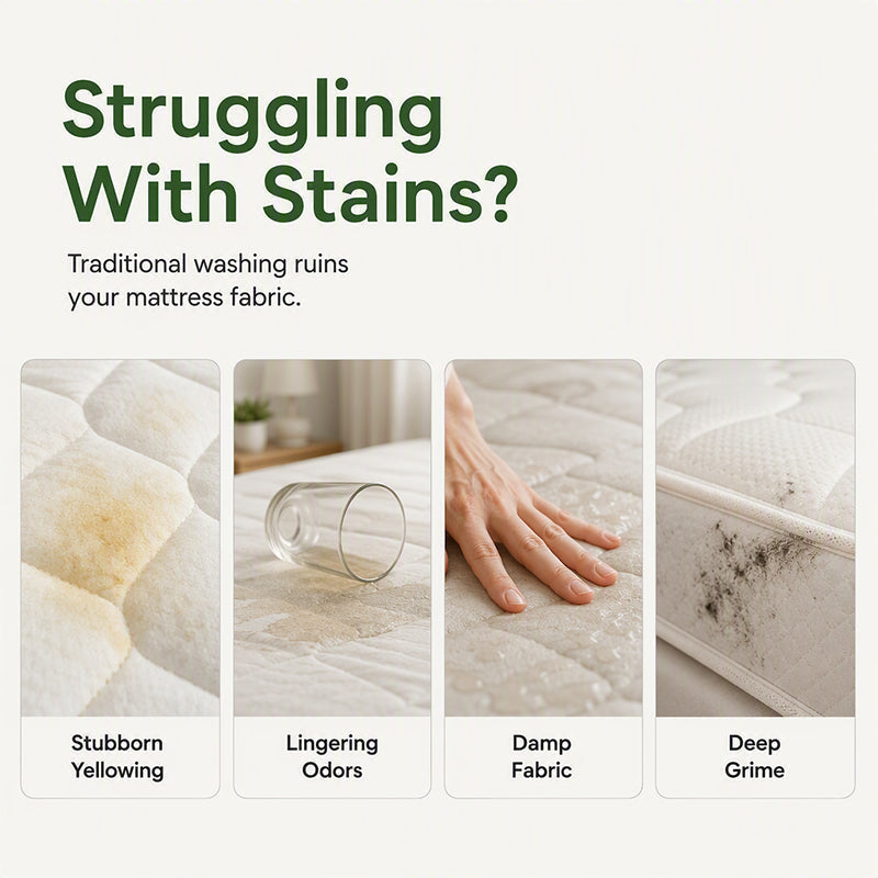 🔥 No-Rinse Mattress & Upholstery Foam Cleaner – Enzyme-Powered Deep Cleaning Formula🛏️🧽