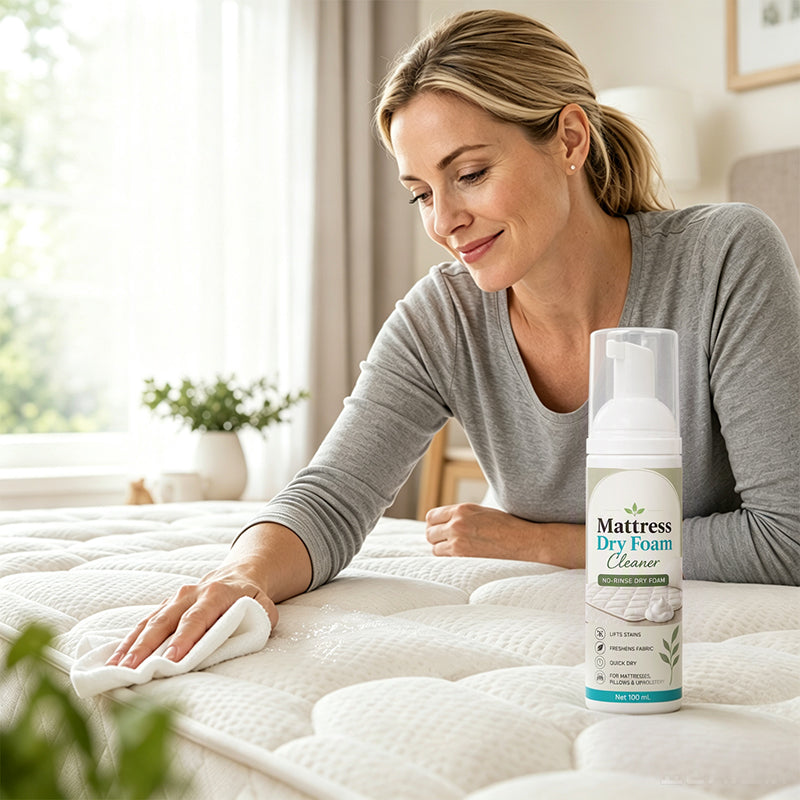 🔥 No-Rinse Mattress & Upholstery Foam Cleaner – Enzyme-Powered Deep Cleaning Formula🛏️🧽