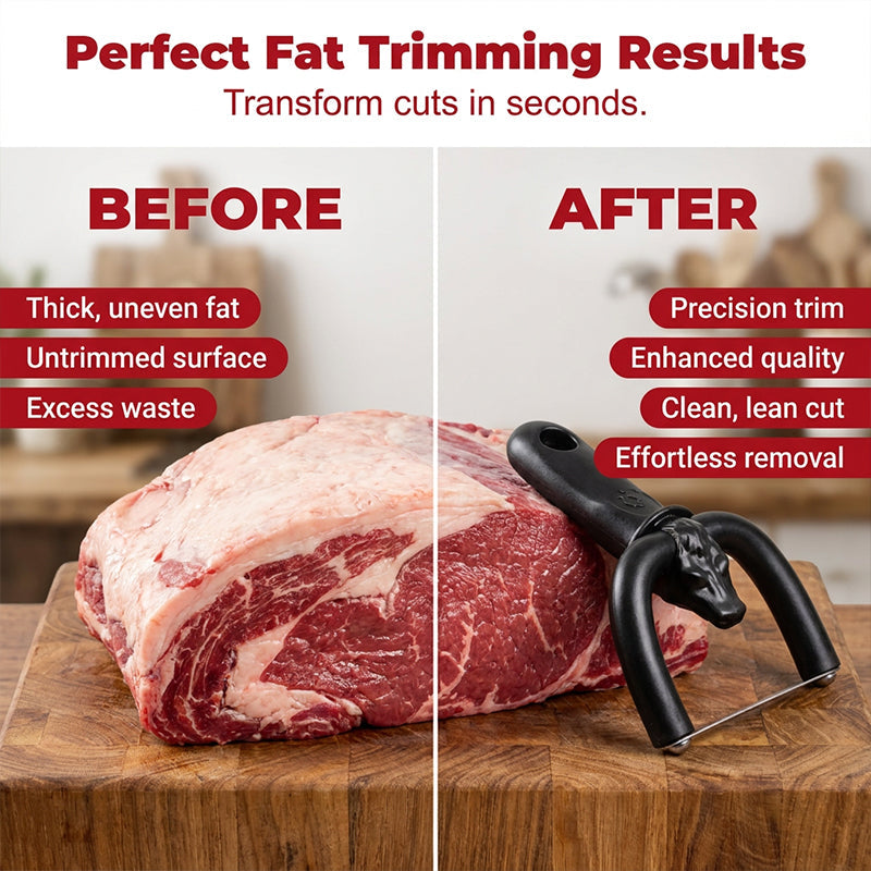 🔥🥩 Handheld Fat Trimmer for Beef & Pork, Portable Meat Fat Remover Tool