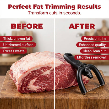 🔥🥩 Handheld Fat Trimmer for Beef & Pork, Portable Meat Fat Remover Tool