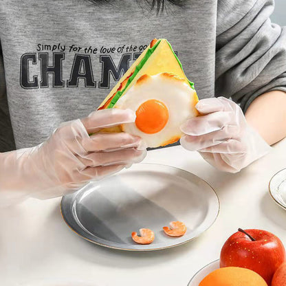 ✨Food-grade Transparent Thickened Disposable Gloves