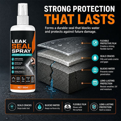 Portable Leak Repair Sealing Spray – Quick-Dry Waterproof Sealant for Emergency Repairs