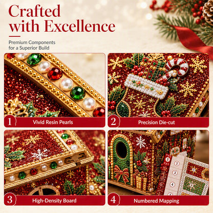 🎄 3D DIY Pearl Art Christmas Painting Kit – Creative Holiday Craft Gift 🎅