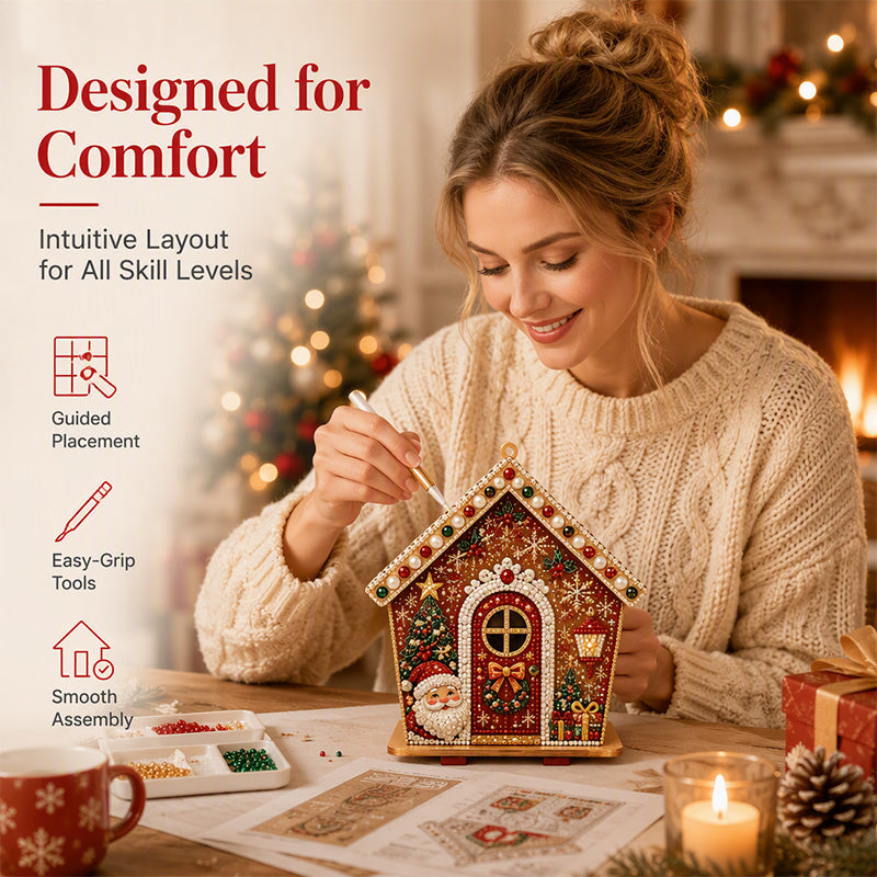 🎄 3D DIY Pearl Art Christmas Painting Kit – Creative Holiday Craft Gift 🎅