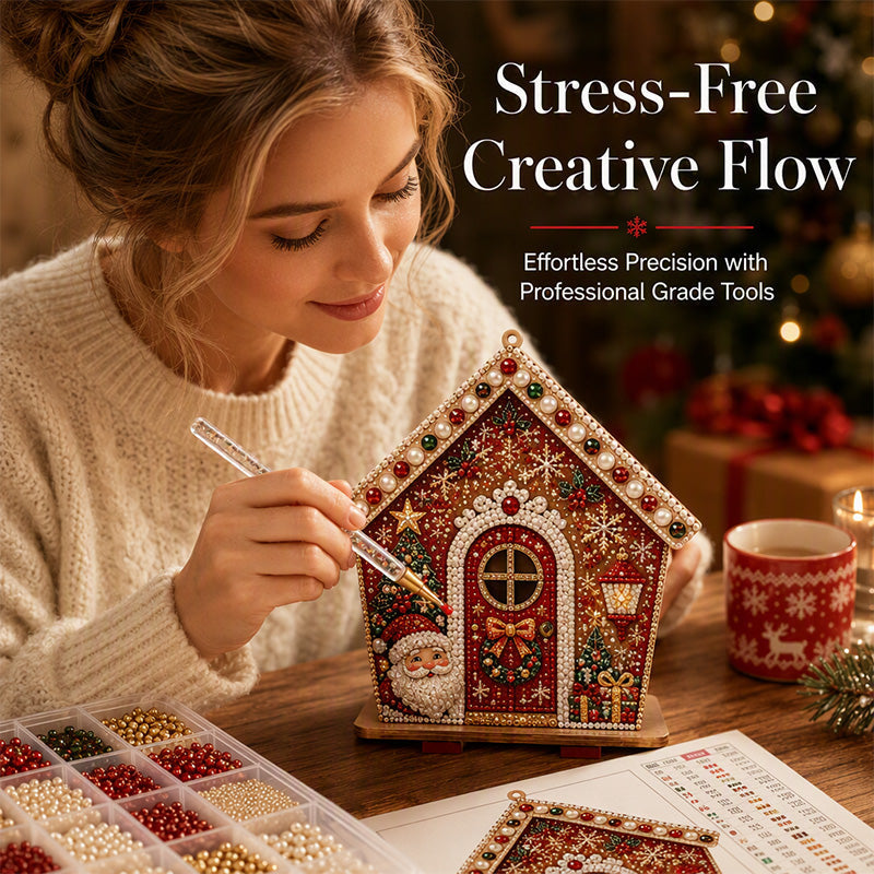 🎄 3D DIY Pearl Art Christmas Painting Kit – Creative Holiday Craft Gift 🎅