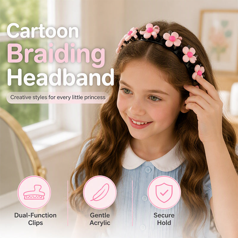 🎀 Adorable Cartoon Hairband for Girls – Cute & Comfortable Headband